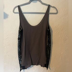 All Saints Gray Sequined Top